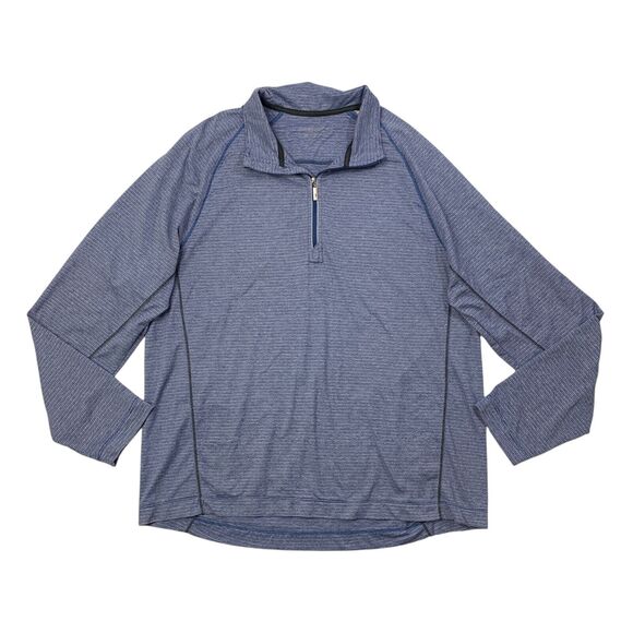 Tommy Bahama Sweatshirt Mens L Large Harbor Blue White Tidal Tech IslandZone - Picture 1 of 10